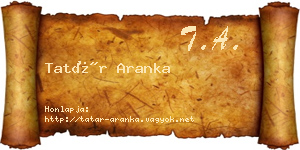Tatár Aranka névjegykártya